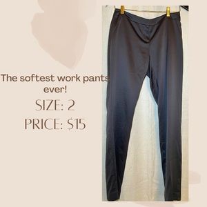 The MOST comfortable pants for work. Dark grey Business pants. Feel like silk